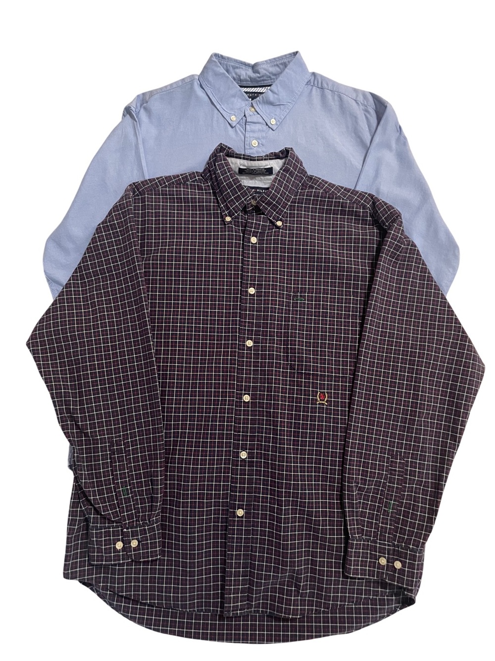 Tommy Hilfiger Men's Shirts Size
Large Lot of 2 Plaid Crest & Solid
Oxford - Picture 2 of 15